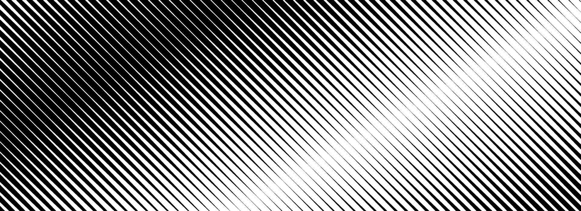 Halftone diagonal line gradient texture. Black oblique striped gradation background. Repeated slanted strokes pattern backdrop. Vibrating parallel linear wallpaper. Metallic tilt moire overlay. vector