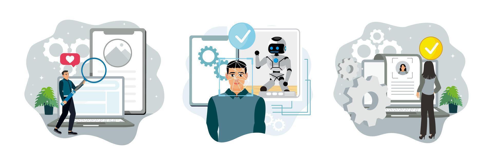 AI transforming digital user experience vector