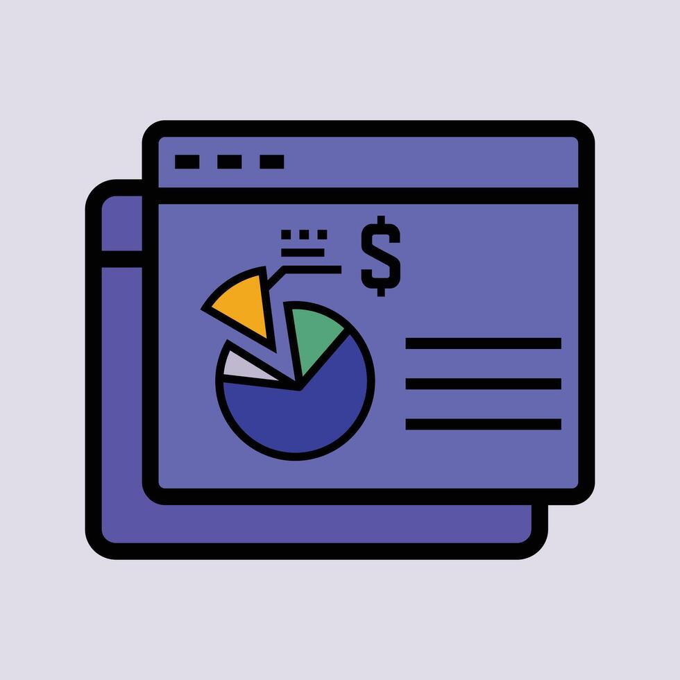 Financial Dashboard with Data Analytics Tools vector