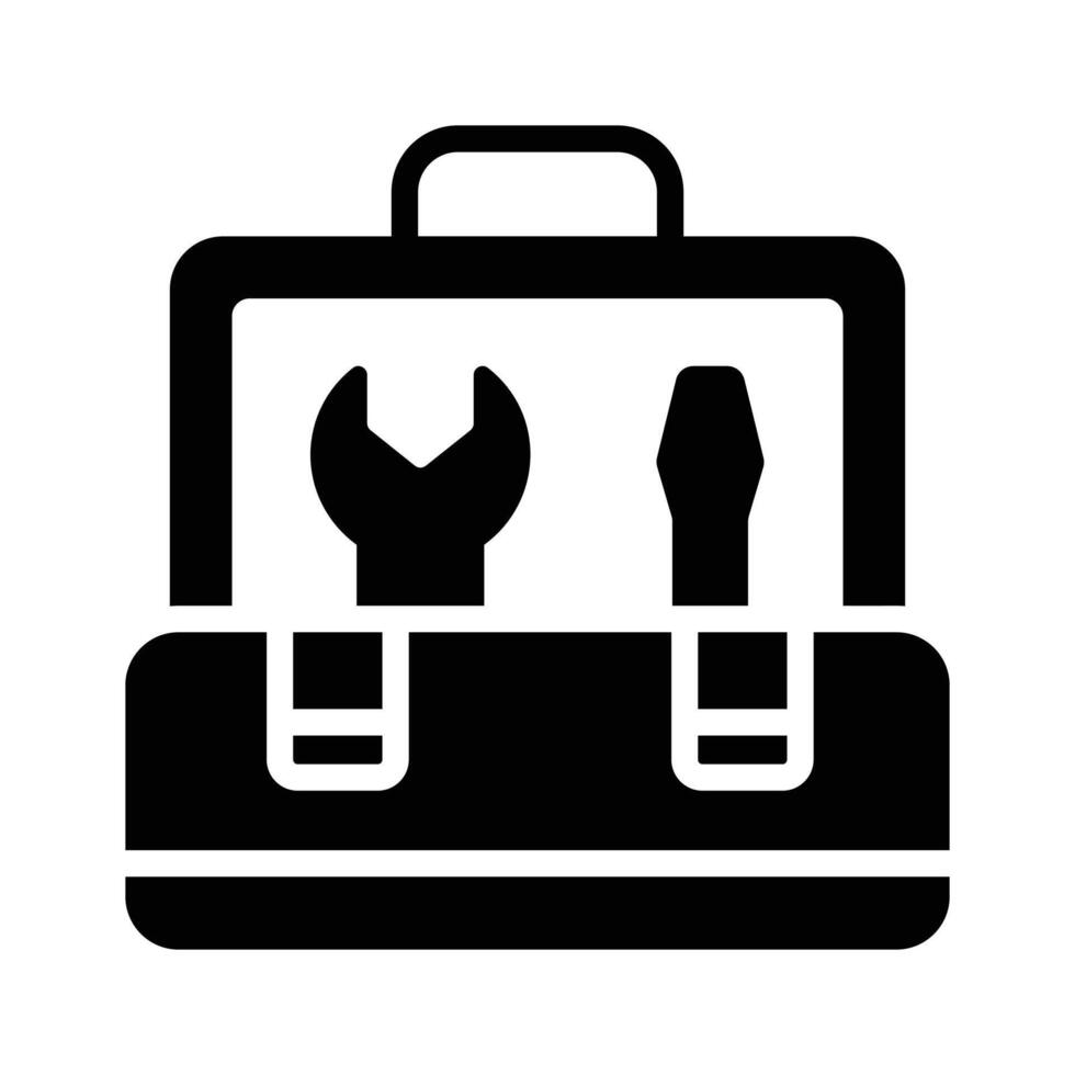 Easy to edit icon of toolbox designed in glyph style vector