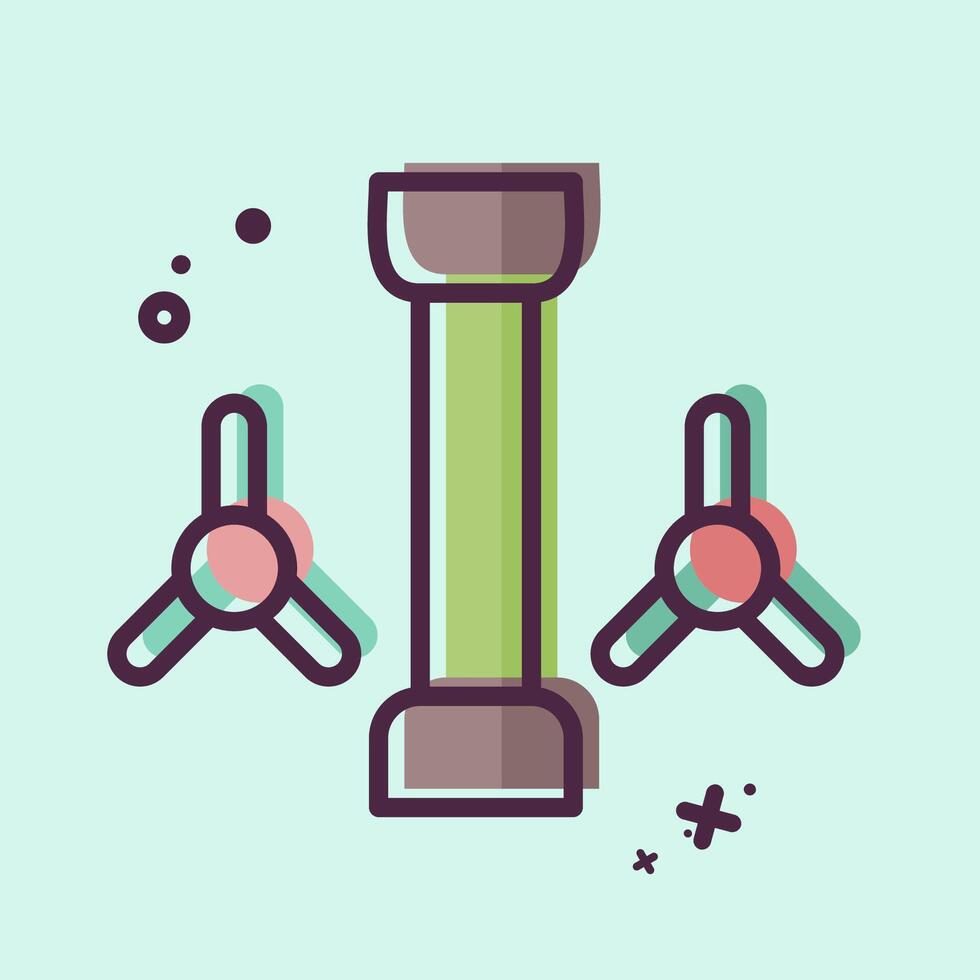 Icon Tidal Power. related to Natural Resources symbol. MBE style. design editable vector