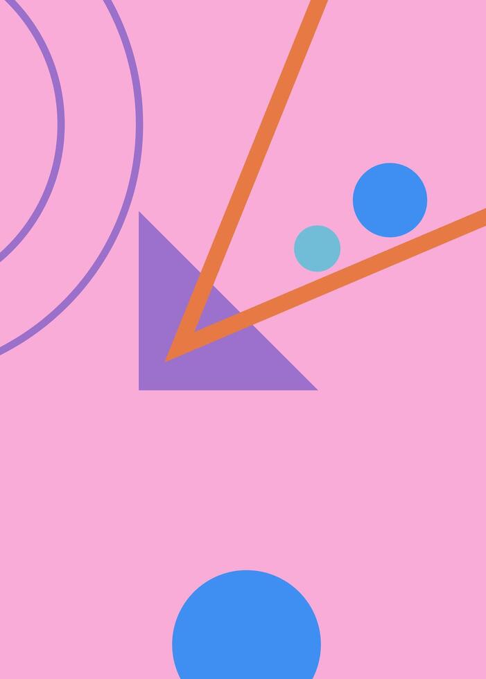 Abstract geometric background with aesthetic colors, minimalist geometric background, simple vertical background, trendy background vector