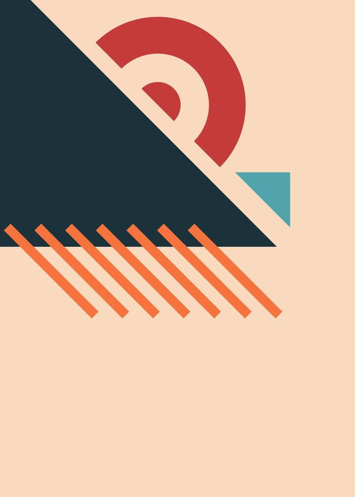 Abstract geometric background with aesthetic colors, minimalist geometric background, template vertical background vector