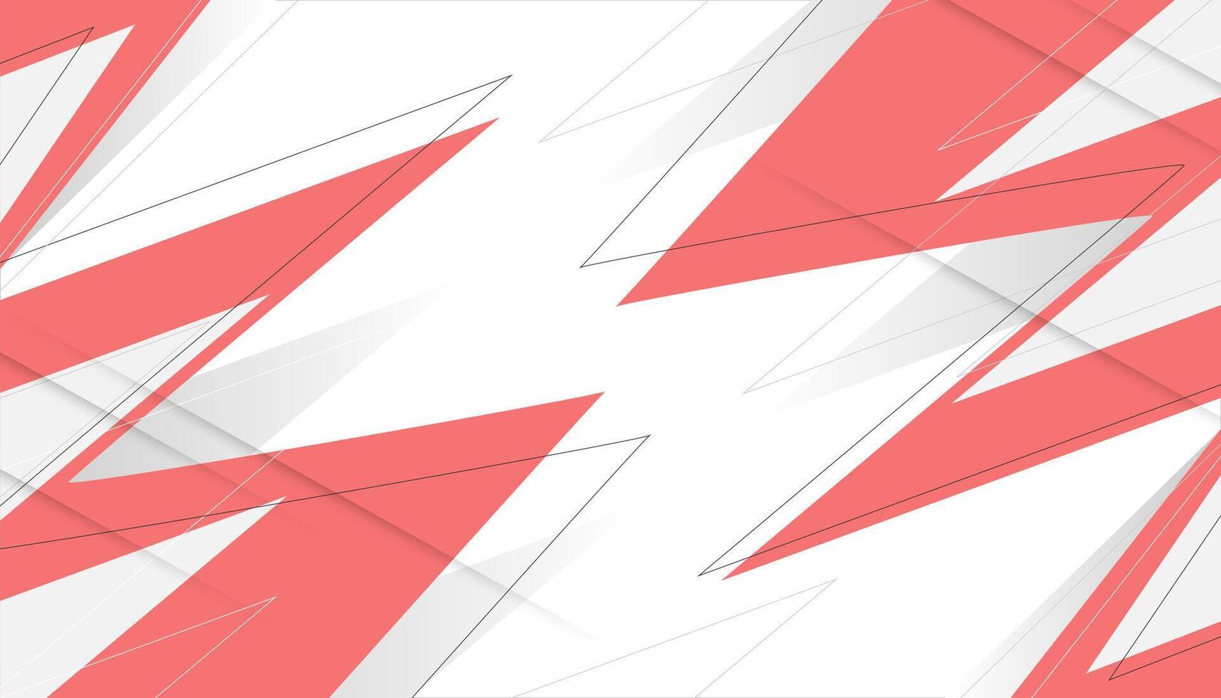 abstract red and white background with triangles. vector
