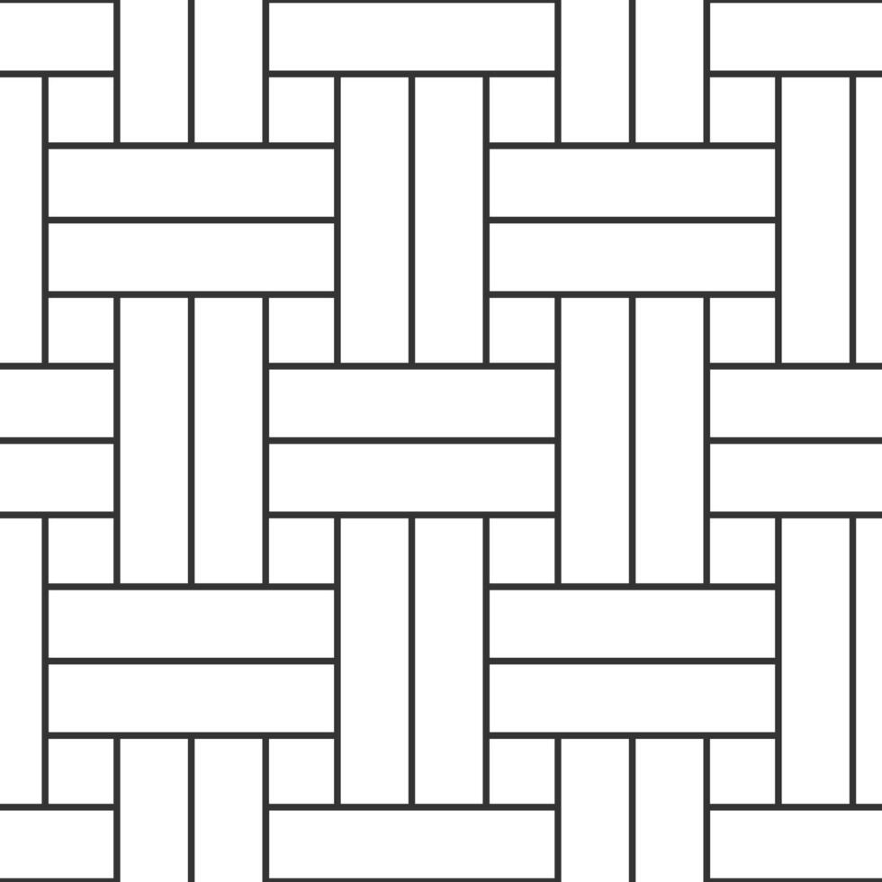 Seamlessly intertwining geometric patterns create a woven texture reminiscent of a wicker basket, perfect for backgrounds, textiles, and various decorative design applications vector