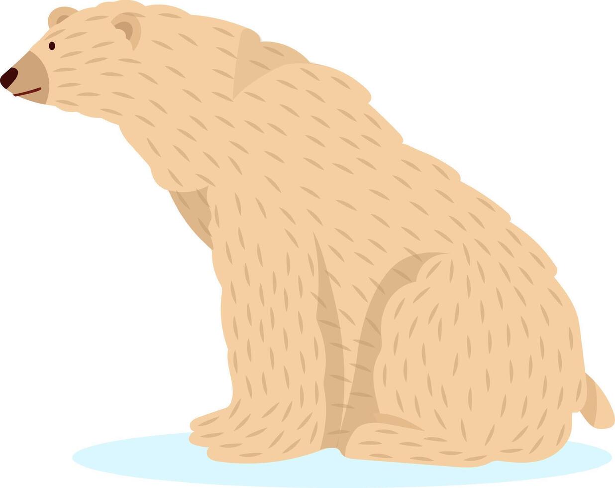 Polar bear resting on a floating piece of ice, enjoying the serene arctic landscape, representing the majestic and vulnerable nature of arctic wildlife in a changing environment vector