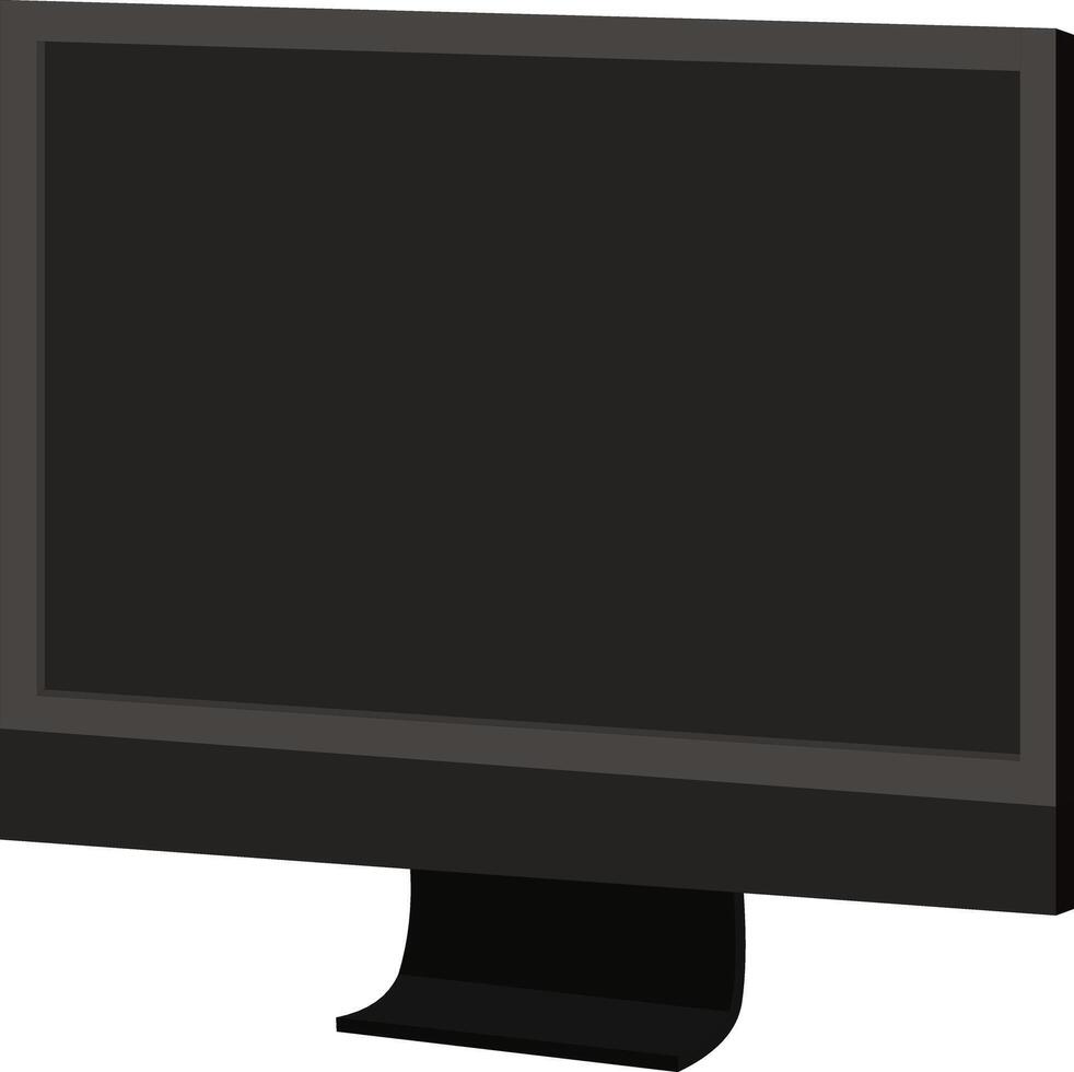 Sleek modern computer monitor perfect for a contemporary workspace or showcasing digital design projects vector