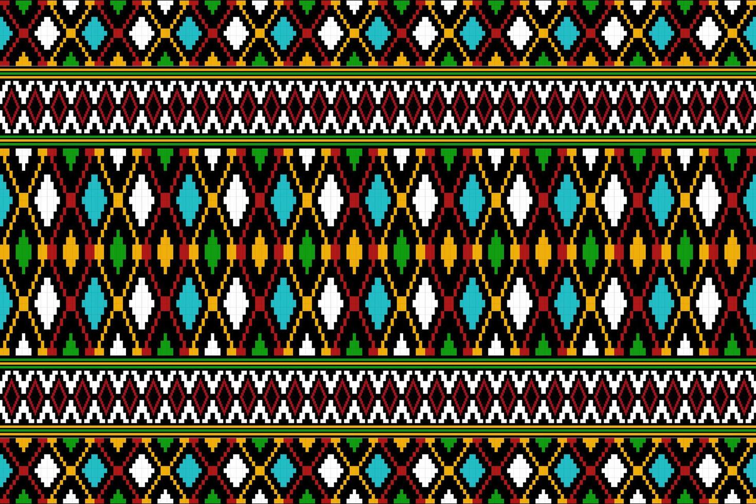Abstract Boho Pattern with Ethnic Elements vector