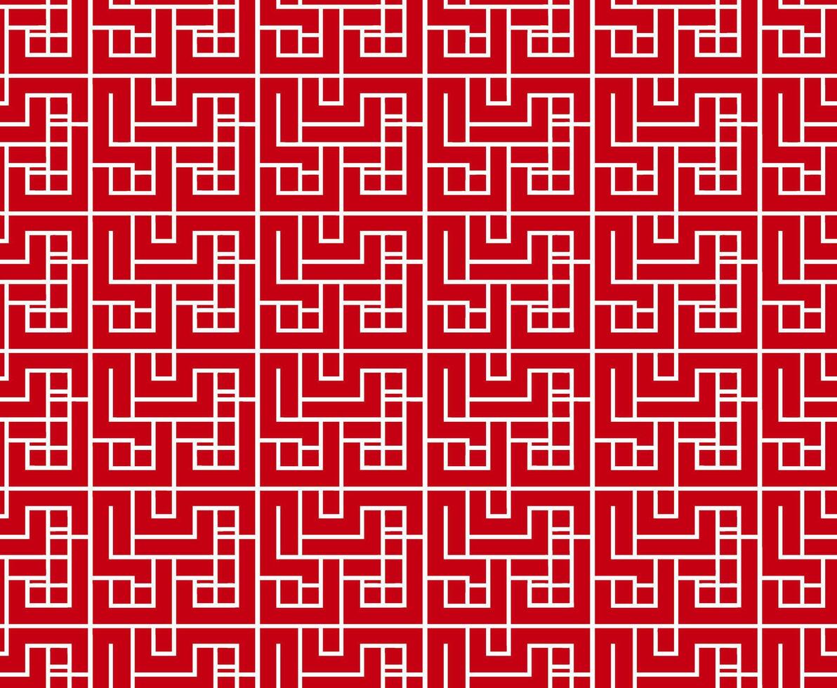 Modern Kufic Seamless Life Pattern with Bold Rectangular Forms and Balanced 2x2 Composition vector
