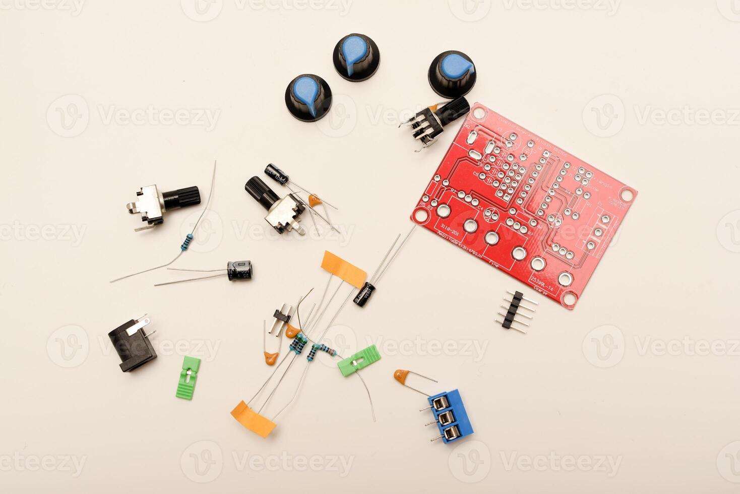 Perfect image representing the hands-on learning and project-building process for electronics enthusiasts. photo