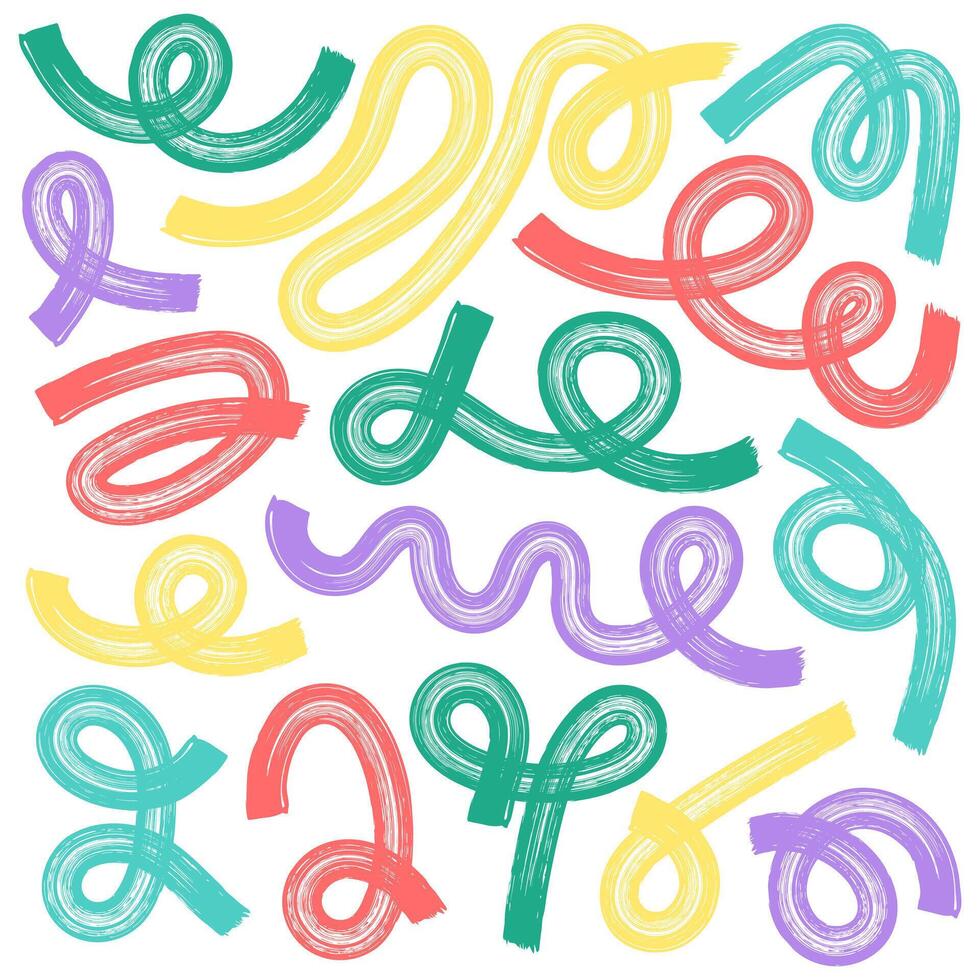 Seamless abstract doodle pattern with colorful scribbles and loops. Playful hand drawn style, perfect for kids design, stationery and textiles. vector