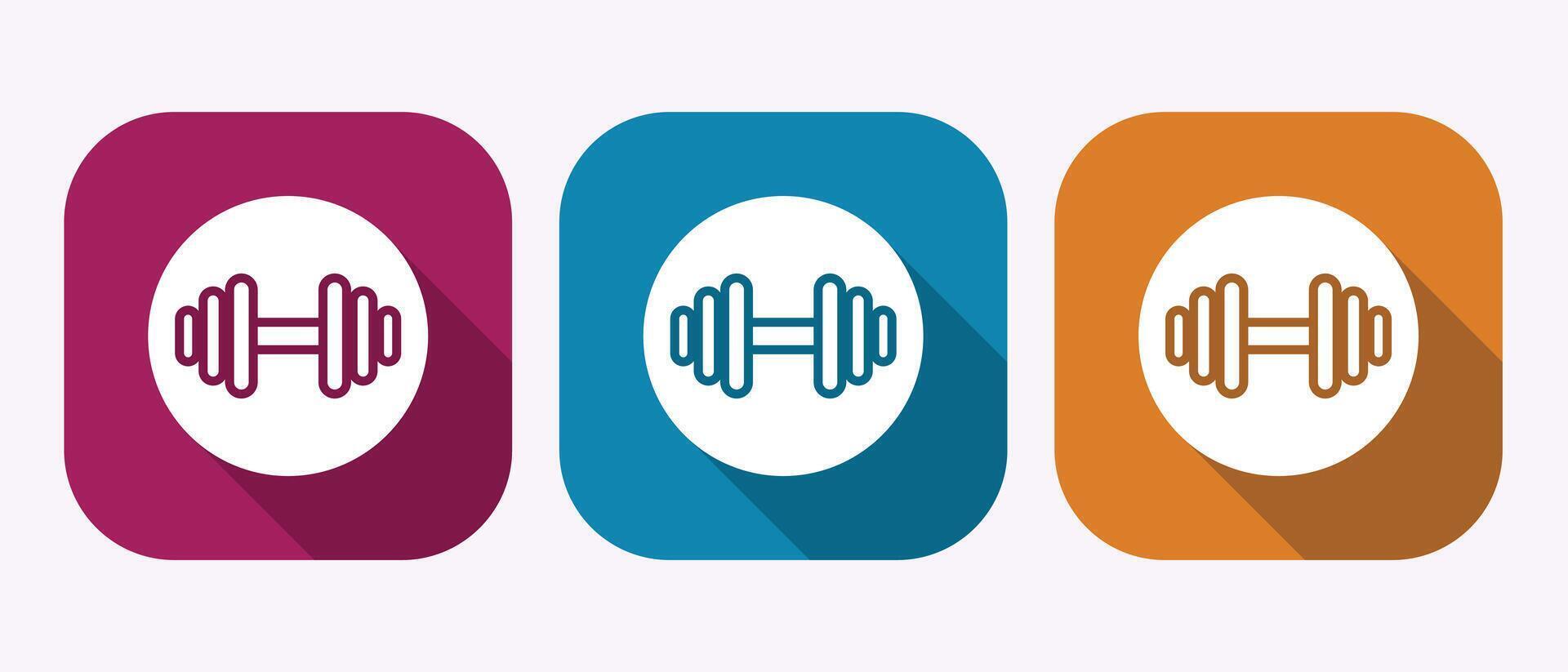 Vibrant Dumbbell Icons Fitness and Exercise Concepts for Gyms and Training Programs vector