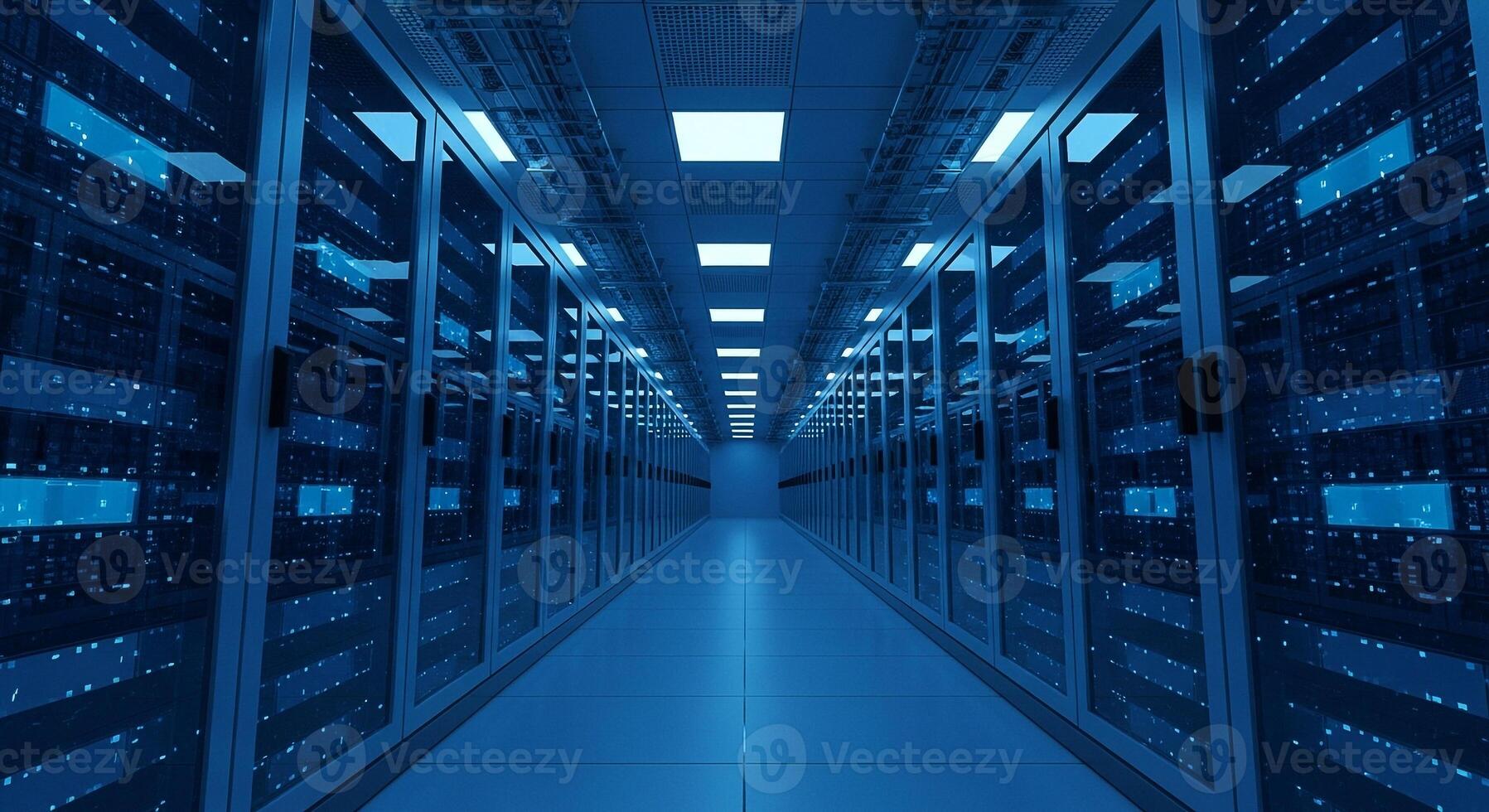Data center server room it infrastructure technology network computing cloud storage system hardware racks photo
