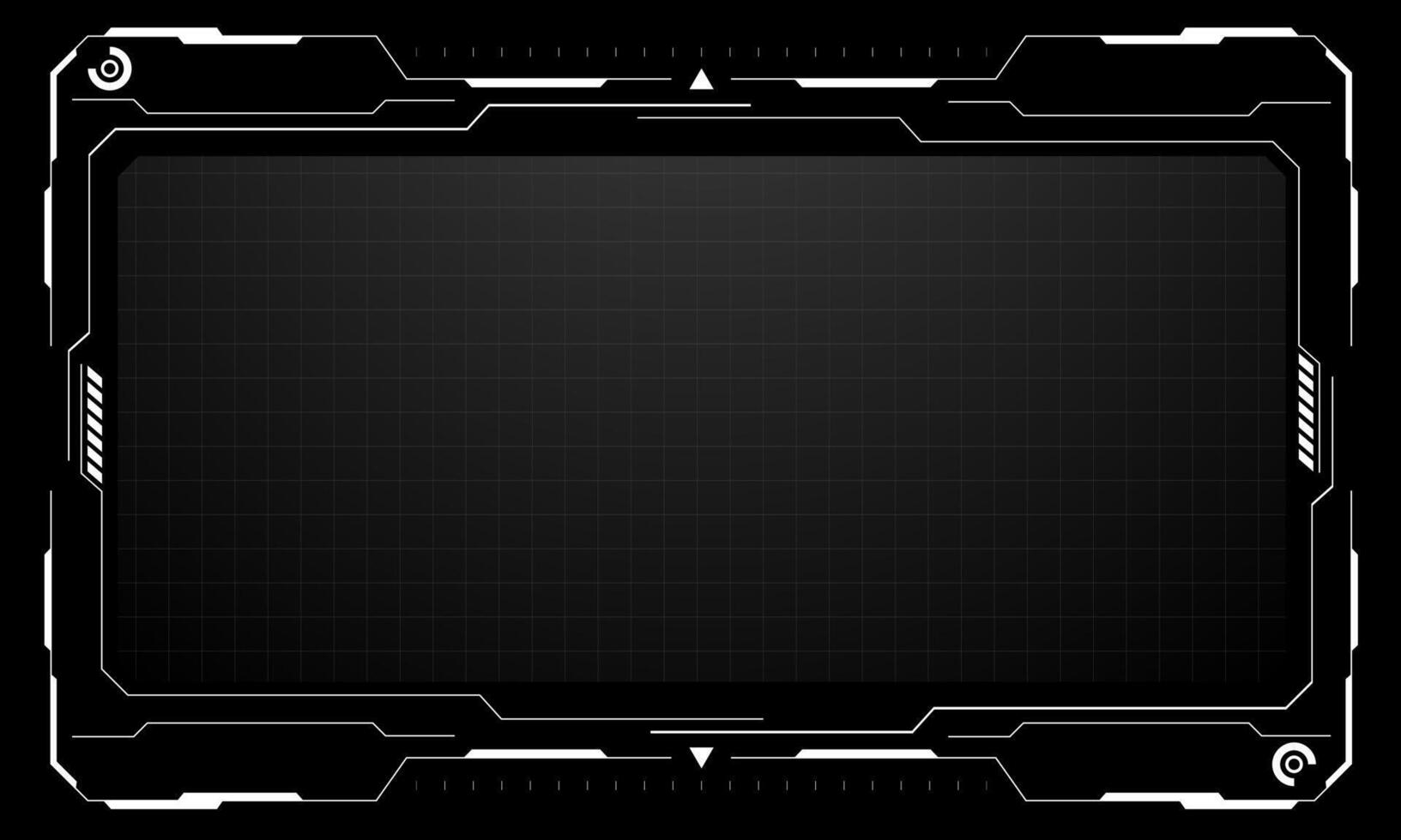 frames white grey user interface elements design modern technology futuristic control panel screen digital hologram window gaming menu touching cyber monitor black background vector