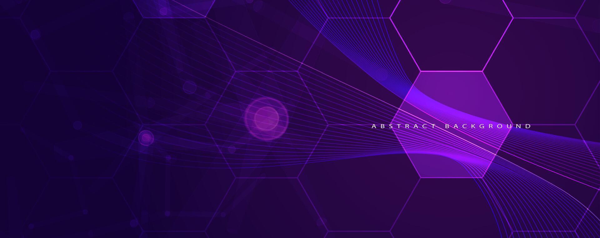 abstract purple background with hexagonal shapes vector