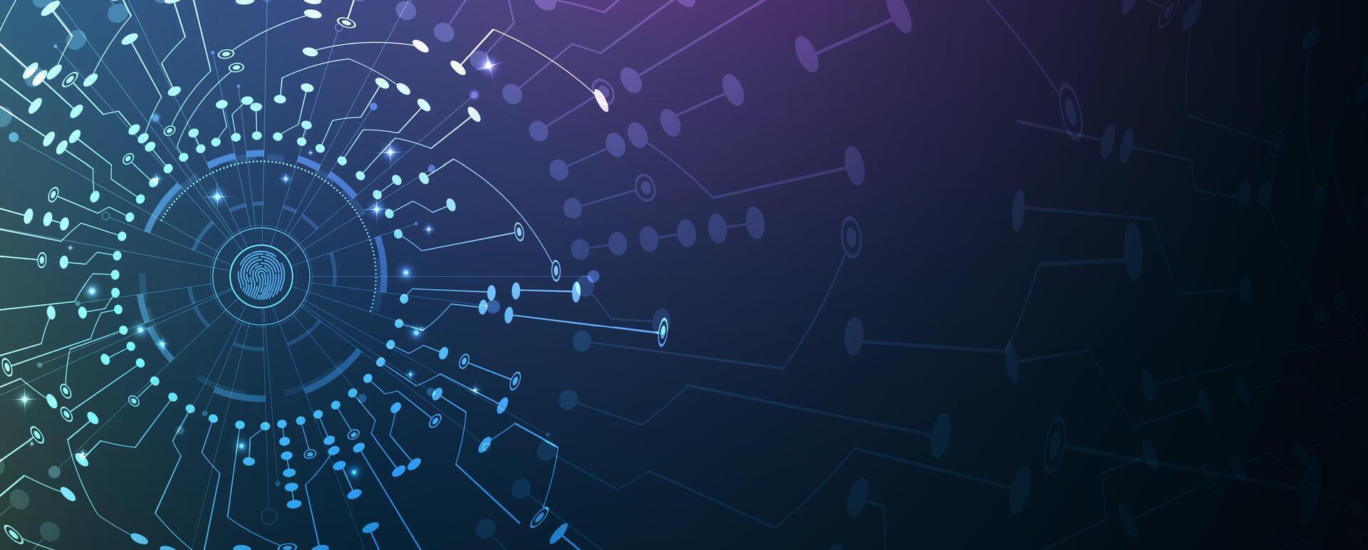 a futuristic background with a circular circuit design vector