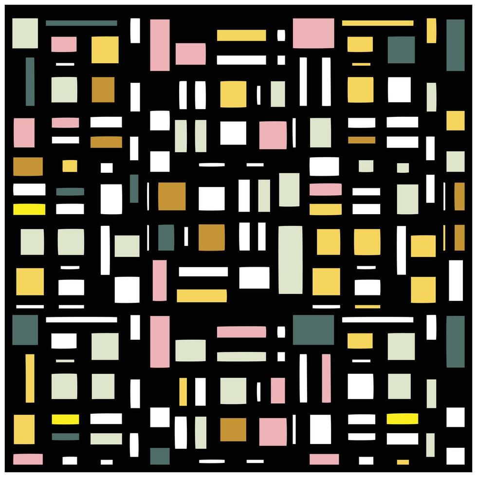 vibrant colorful square and rectangle shape on black backgrond vector