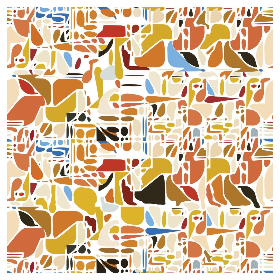 decorative colorful patch texture on white background vector