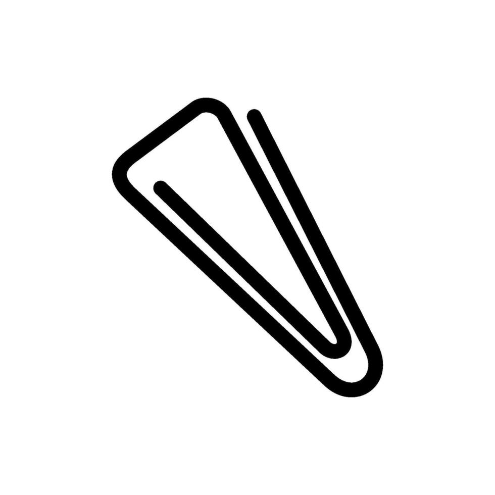 Simple Triangle Paperclip Icon Template vector