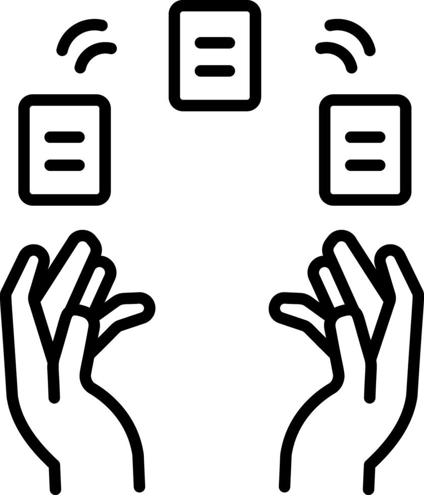 A linear style icon representing multitasking vector