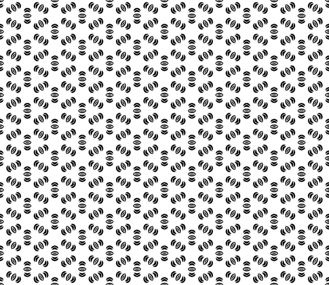 Black and white seamless pattern with negative space design. vector