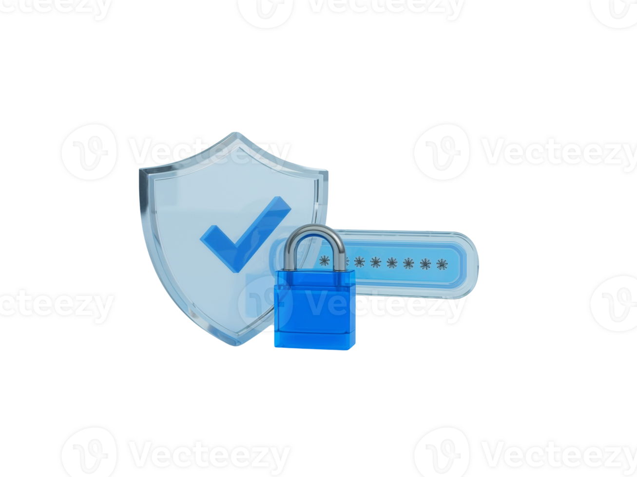 3D Secure Data Protection, Transparent Shield Symbolizing Cybersecurity, Data Integrity and User png