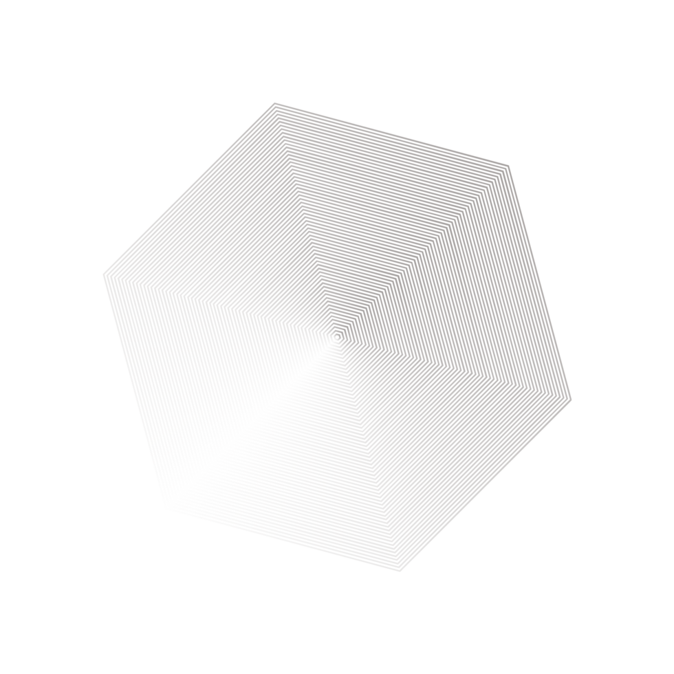 abstrato geométrico cubo Projeto com linhas e padrões isolado em transparente fundo png