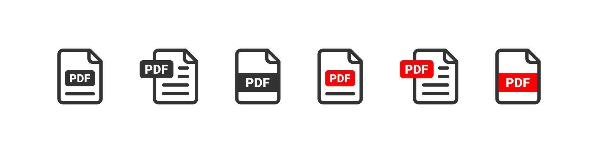 Pdf file. Download document format. Save doc on computer. vector