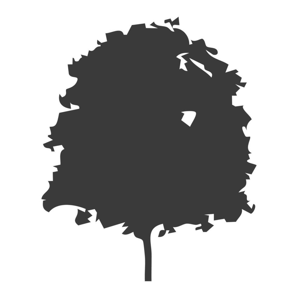 Tree with Dots and Abstract Leaves vector