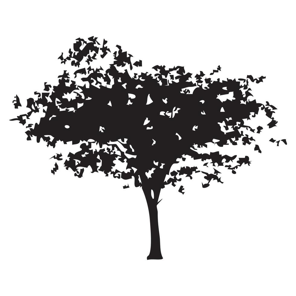 Tree with Road Path Background vector