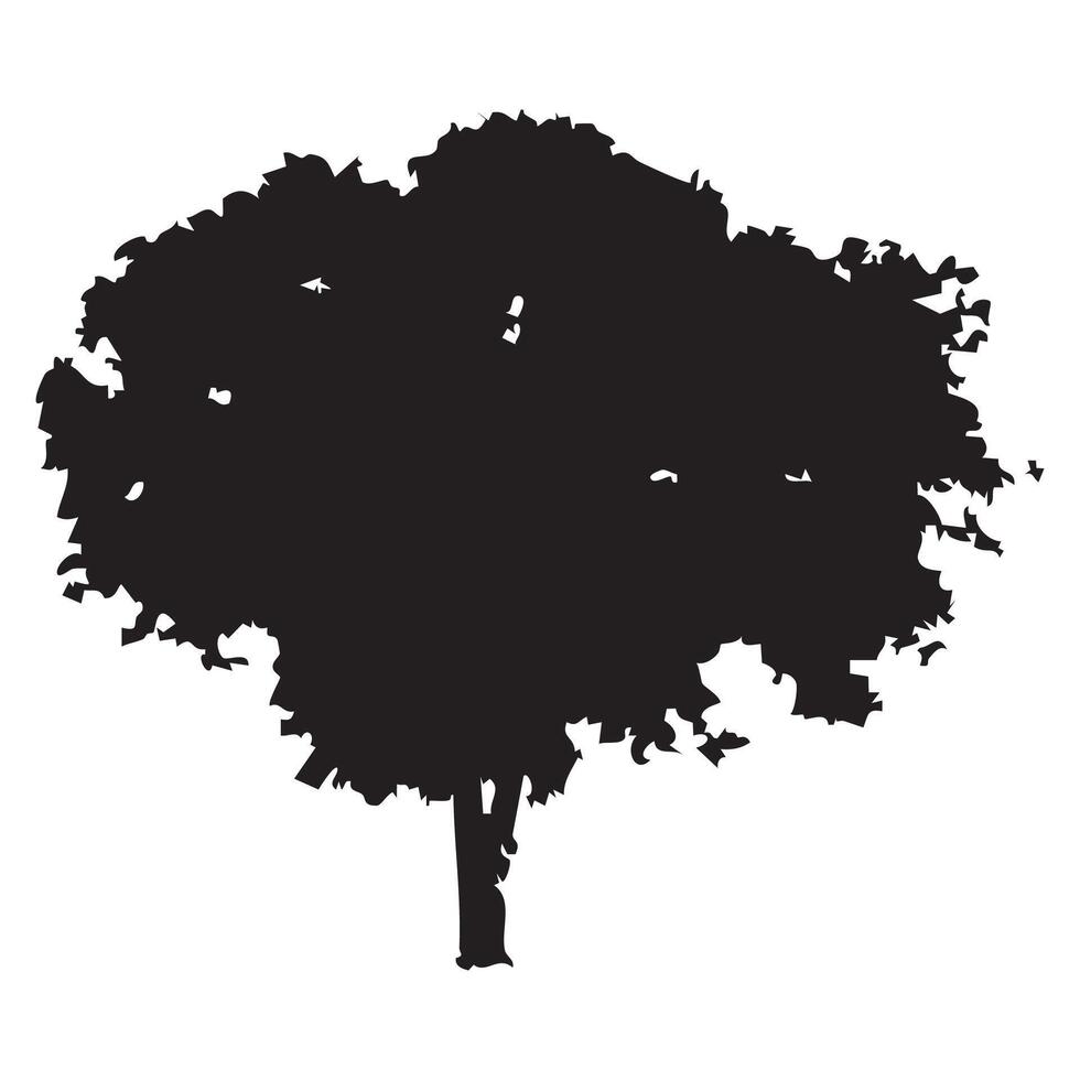 Tree Silhouette for Composting Guide vector