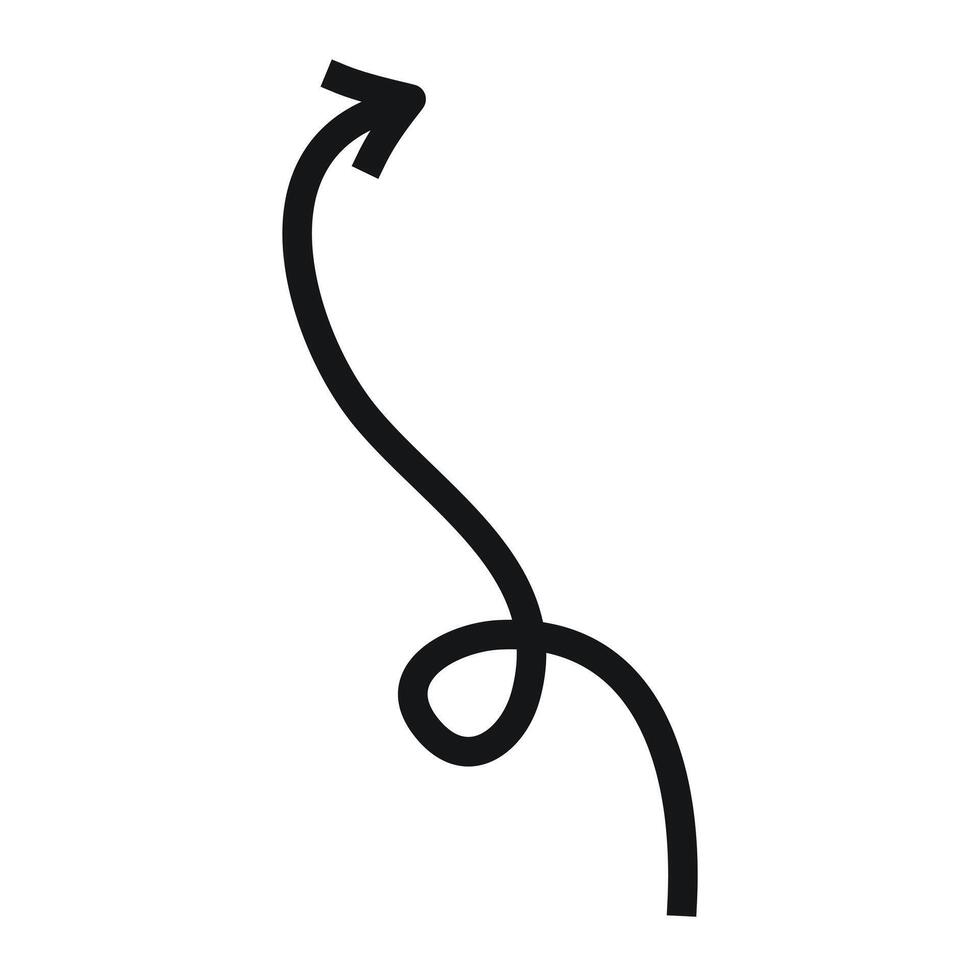 Doodle arrow, hand drawn element for navigation and presentation vector