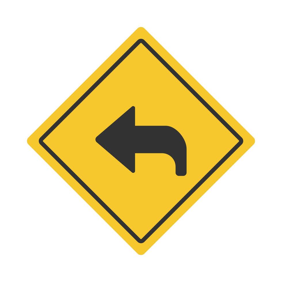 Arrow Pointing Left with Curve Right vector