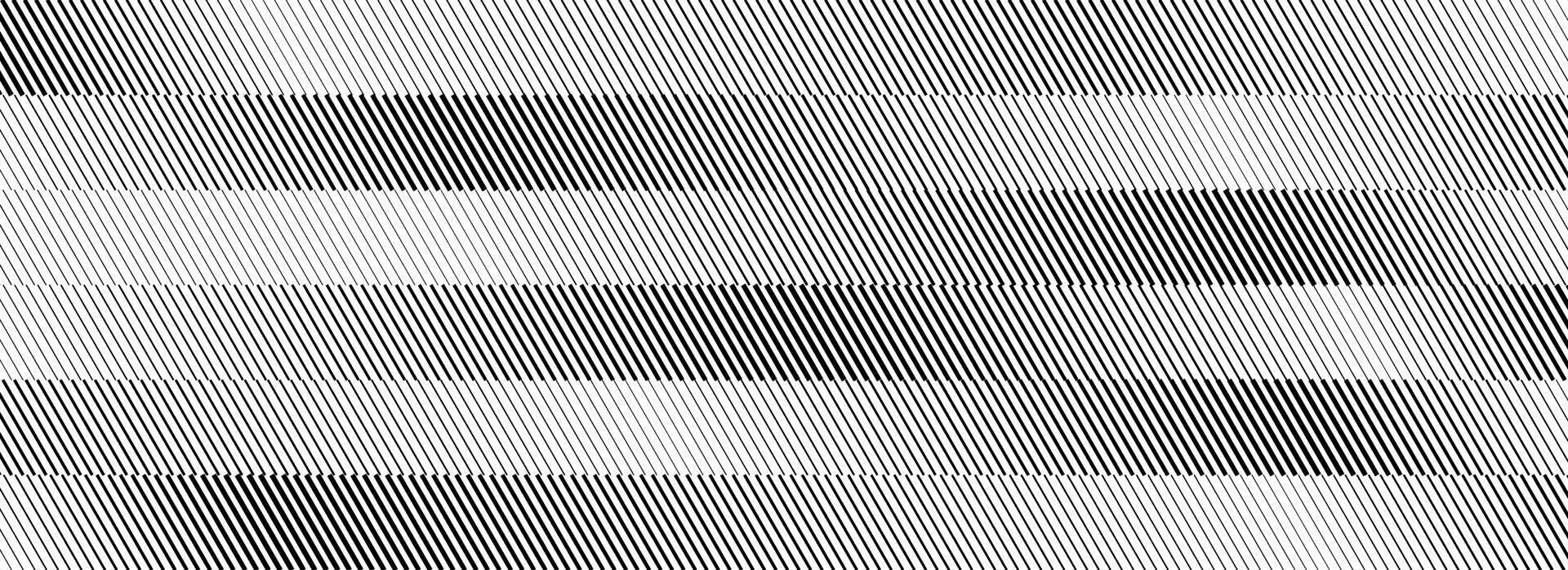 Striped diagonal halftone gradient texture. Oblique line gradation background. Repeating strip pattern backdrop. Black and white parallel slanted stripe wallpaper. Abstract effect concept vector