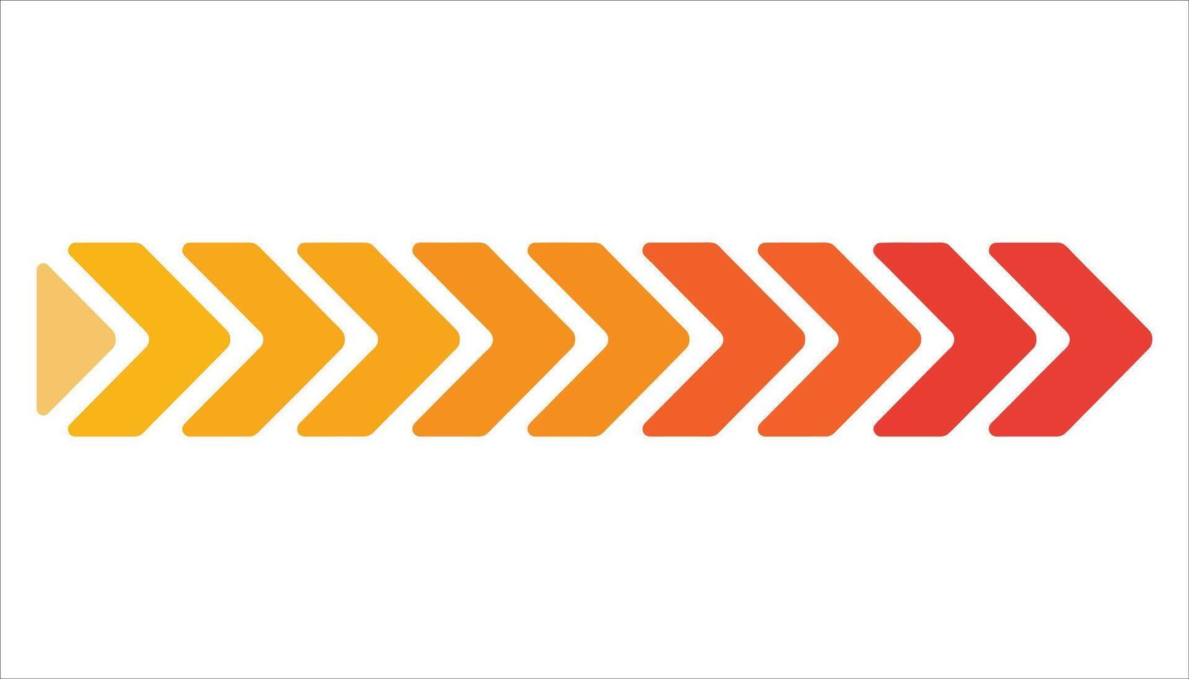 Gradient Arrow in Forward Direction for Infographics vector