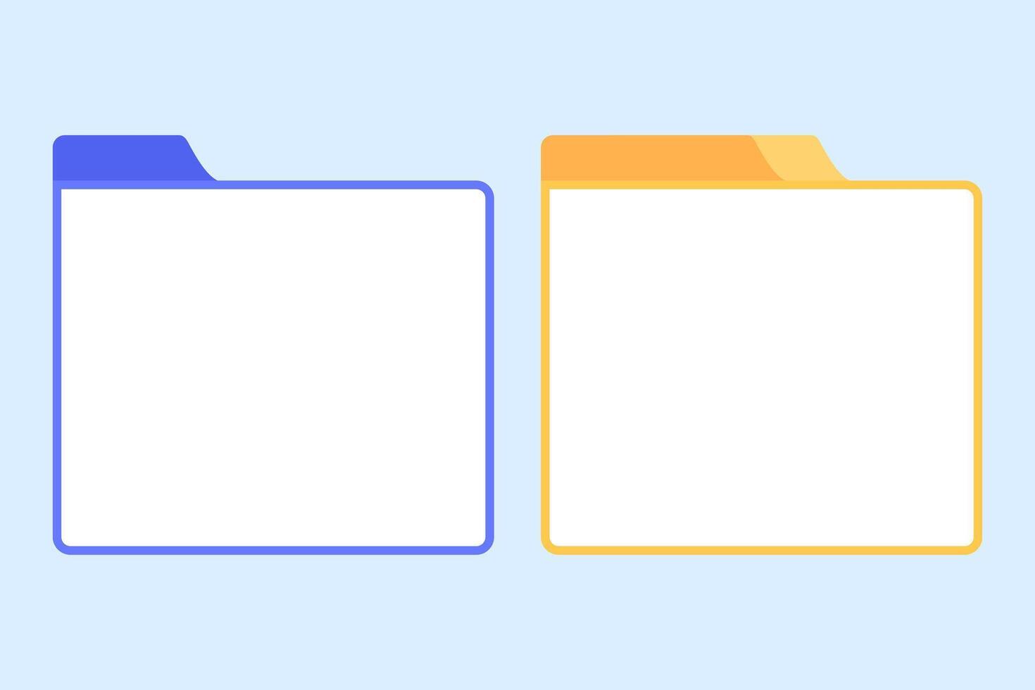 Modern Blank Digital Folder Templates for Organized File Storage and Data Management vector