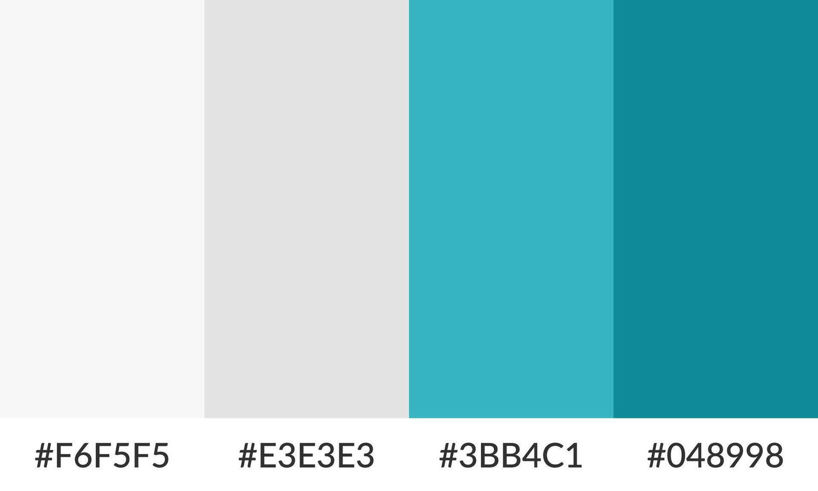 The color palette for a teal and white color scheme vector