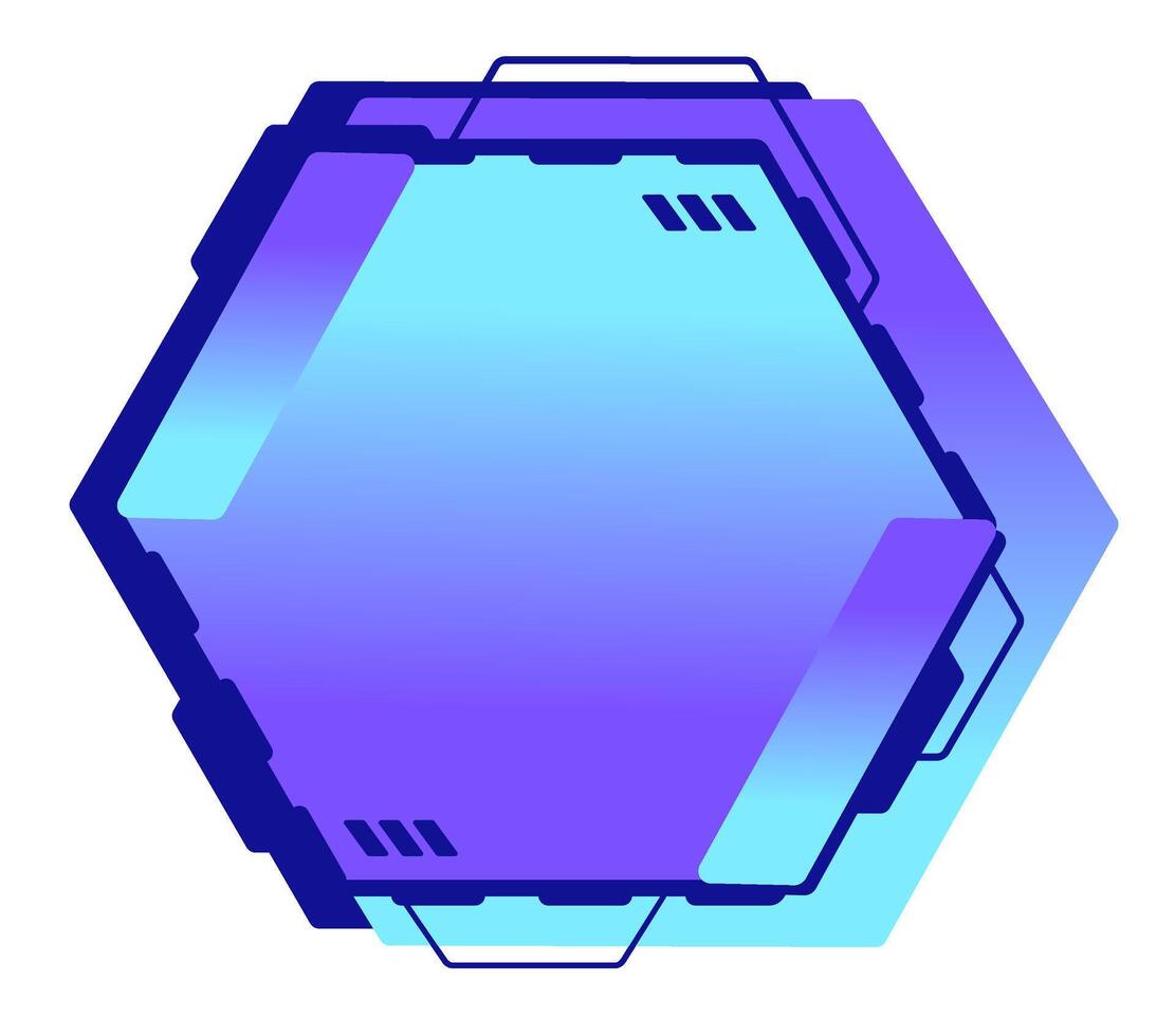 Hexagonal graphic design element vector