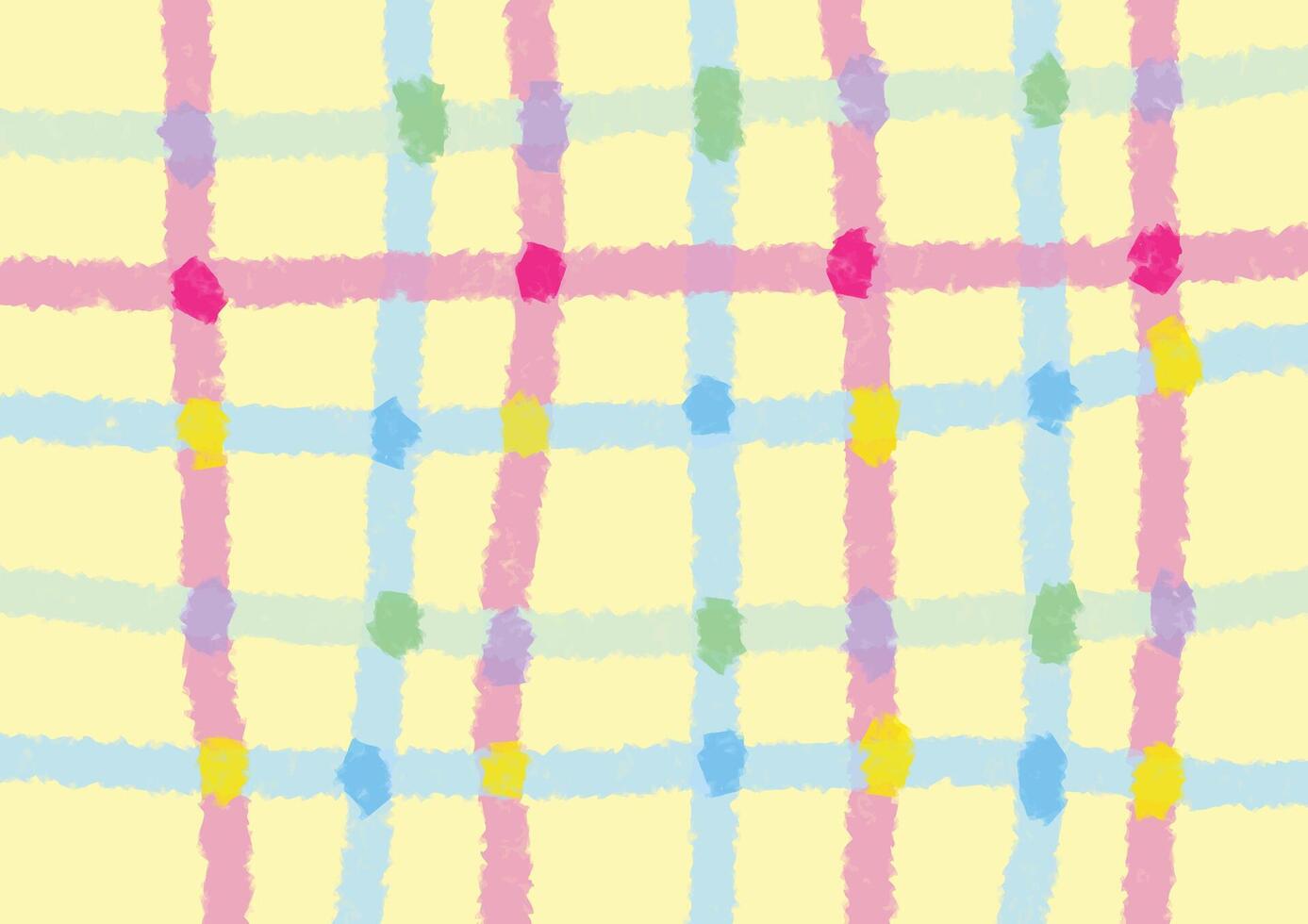 Playful Pastel Grid with Intersecting Lines and Colorful Dots on Soft Background vector