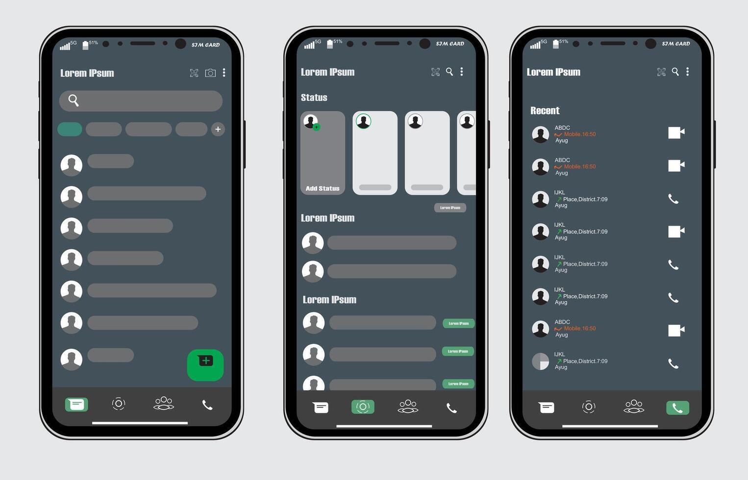 UI designapp design mock up vector