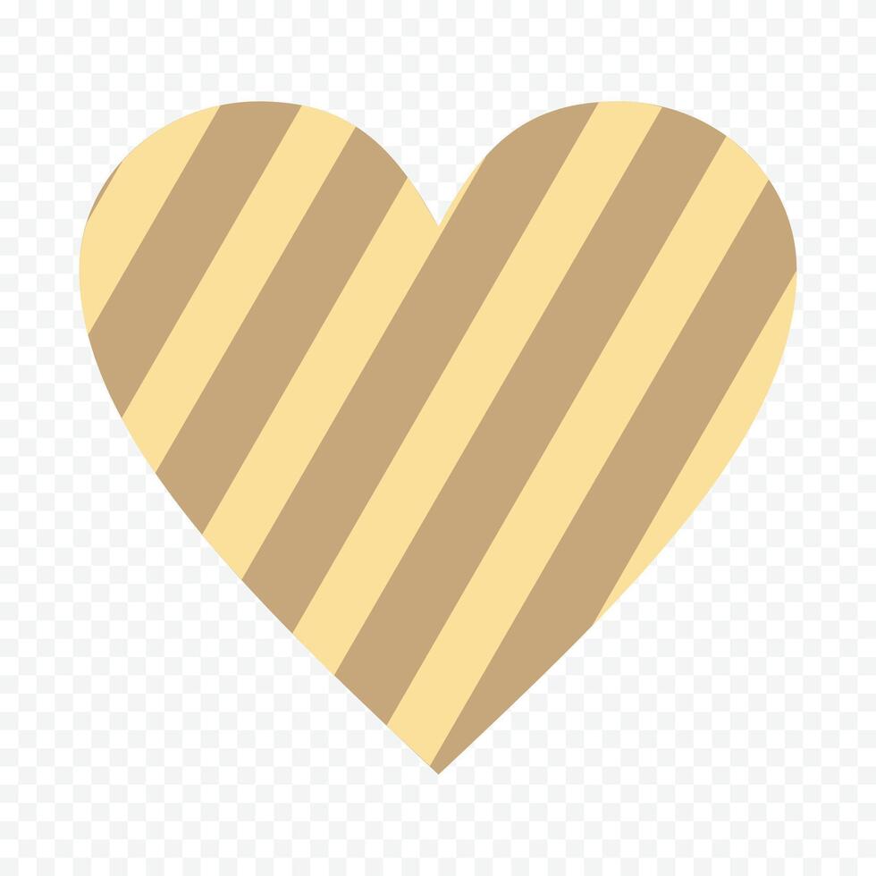 un corazón conformado objeto con un a rayas modelo vector