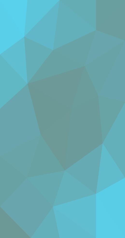 Cyan abstract geometric rumpled triangular low poly style Vertical illustration graphic background vector