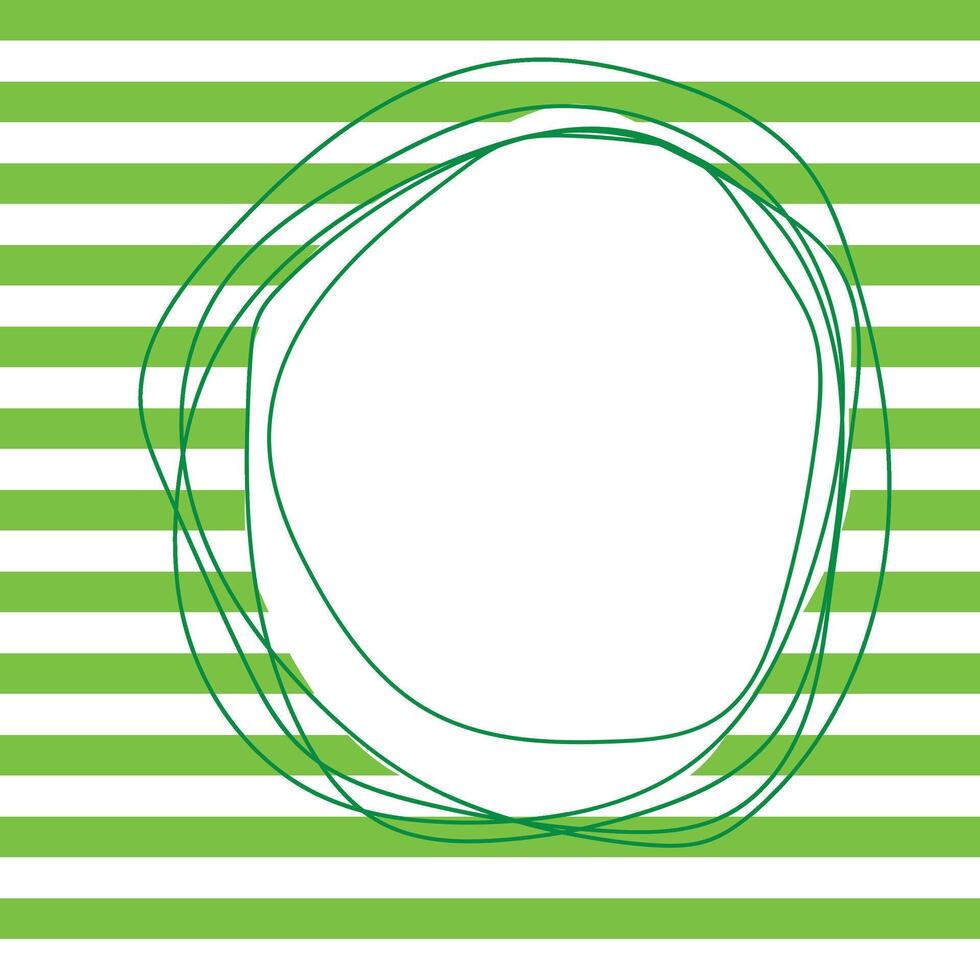 A green and white striped background with a circle in the middle vector