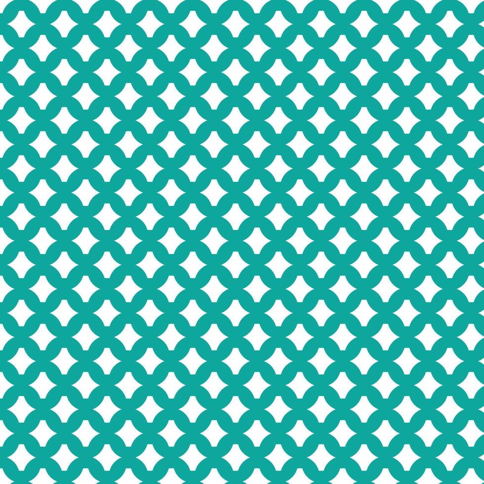 Teal Geometric Lattice Seamless Repeating Ornament for Various Applications vector