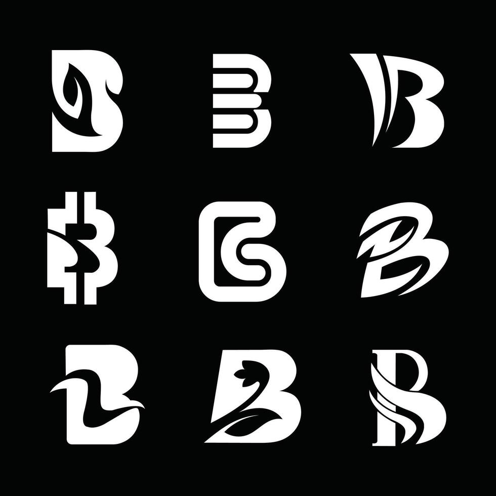 A set of different letters with different shapes vector