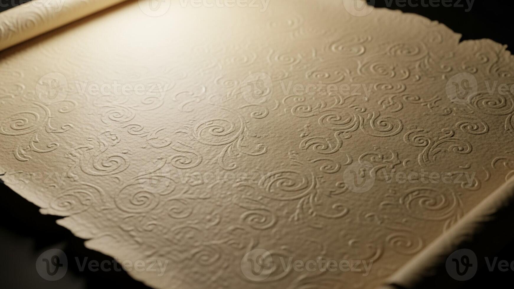 A scroll with a pattern on it photo
