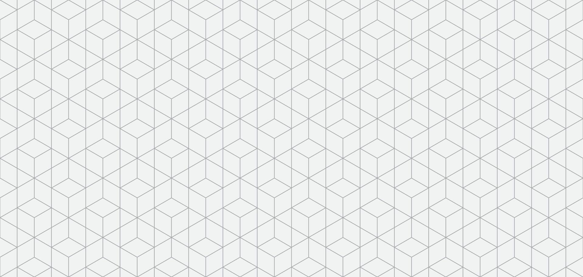 cubic hexagon pattern. Modern stylish thin linear texture. vector