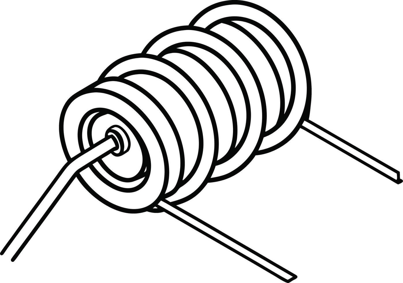 High Quality Inductor Graphic for Technology and Science Modern Inductor Design for Electronics and Industrial Applications vector