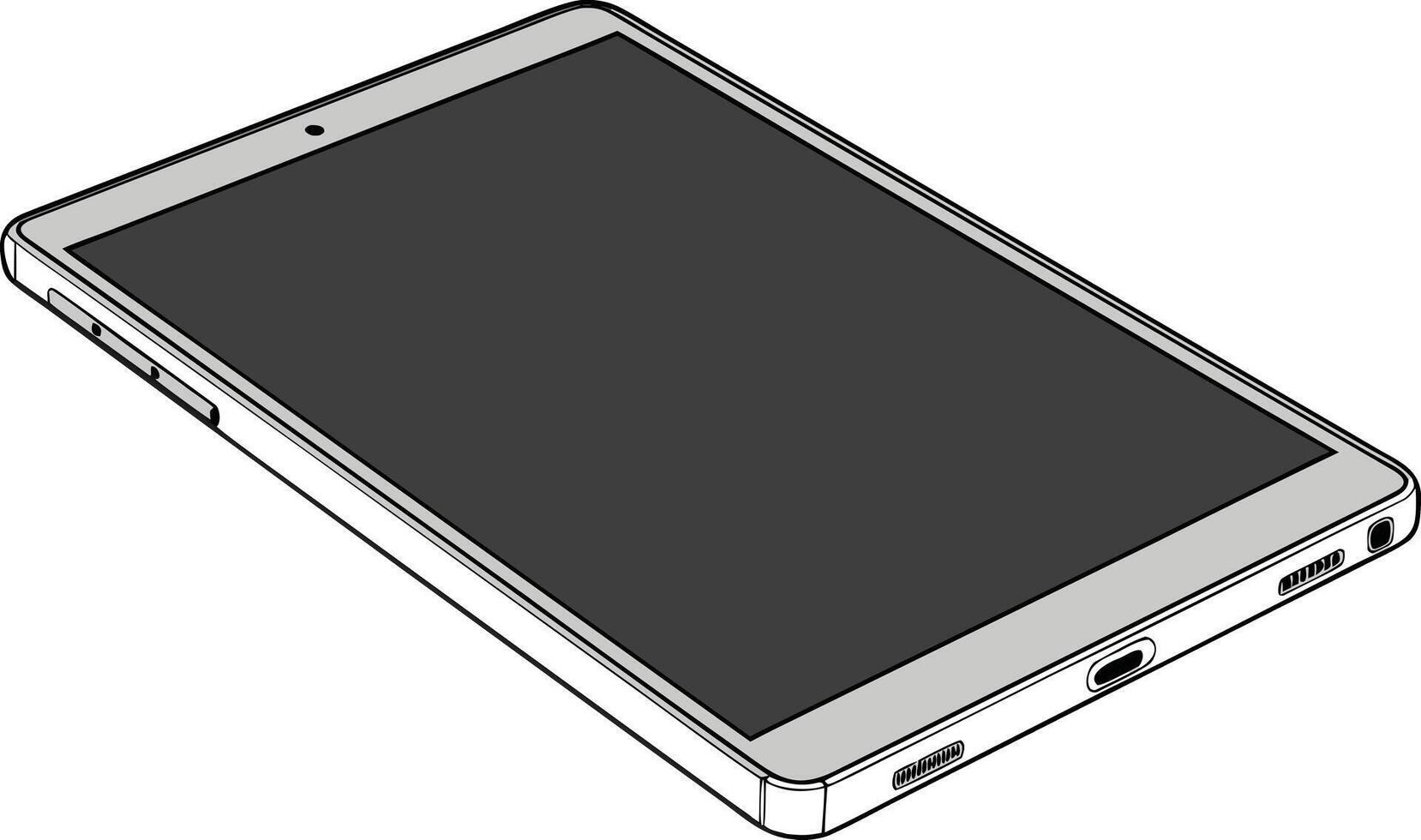 Tablet Device Design for Mobile App and Web Interface Mockups vector