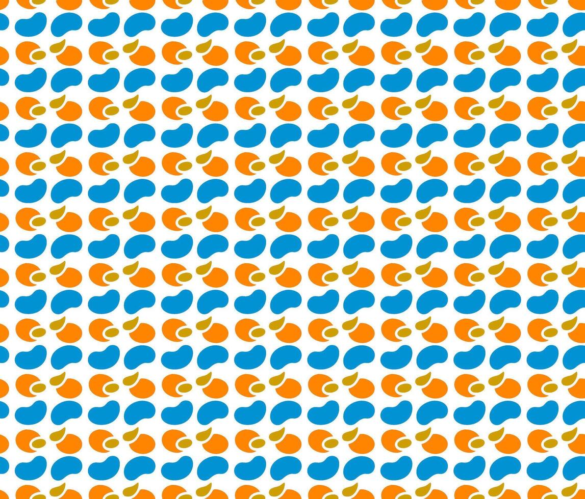 Seamless rounded pattern of abstract bubble style shapes with flowing curves and balanced visual composition vector